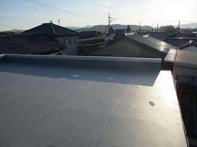 たつの市屋上シート防水完工写真