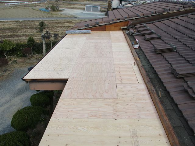 加西市のルーフィング施工