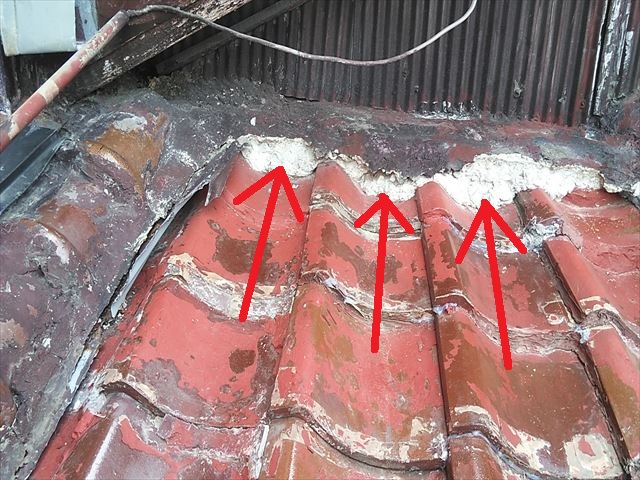 漆喰　間違った補修