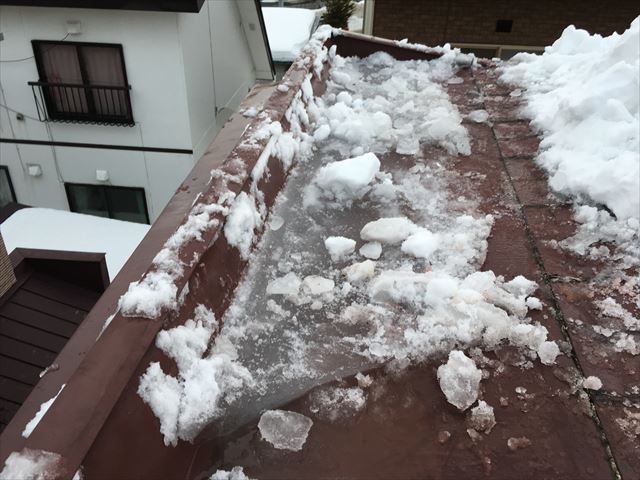 雪　雨漏り