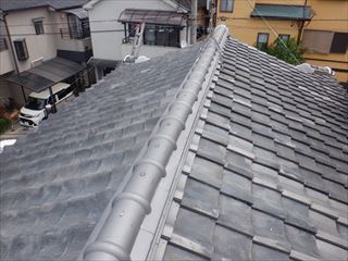 棟瓦　補修完了