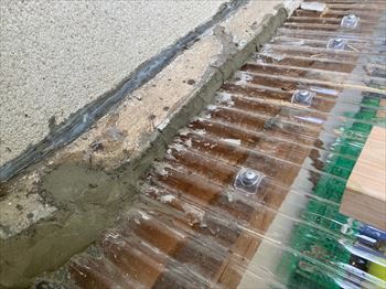 モルタル　補修完了