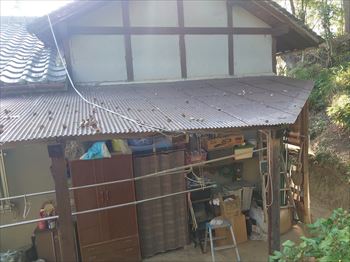 既存波板　撤去前