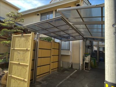 サイクルポート完成　全景