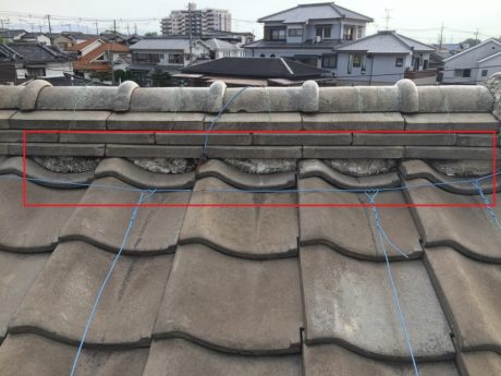 のし瓦面戸漆喰状態