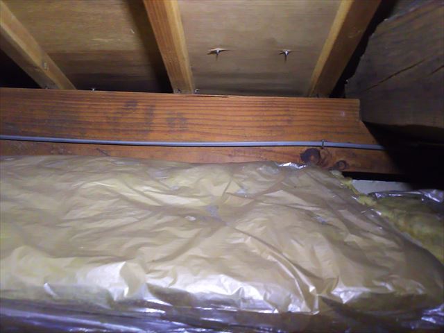 雨漏り天井裏