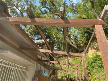 既存波板　撤去完了