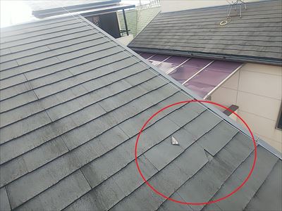 調査　屋根　破損