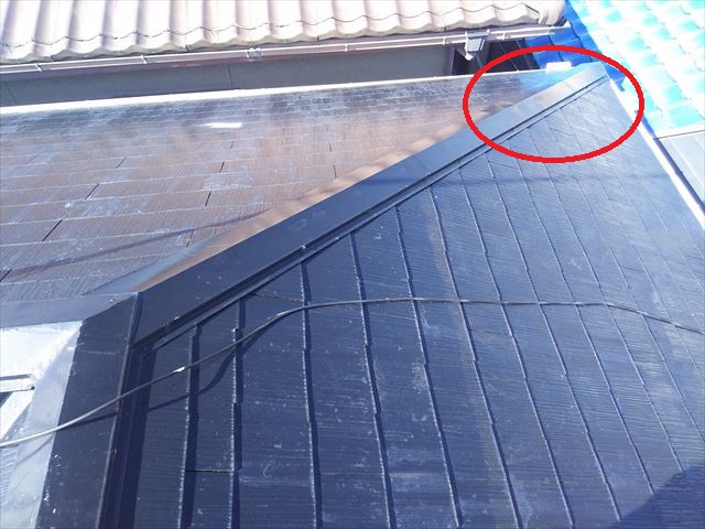 屋根隅棟状況