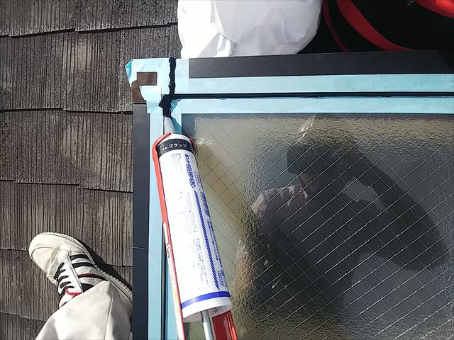 天窓ガラスシール打ち