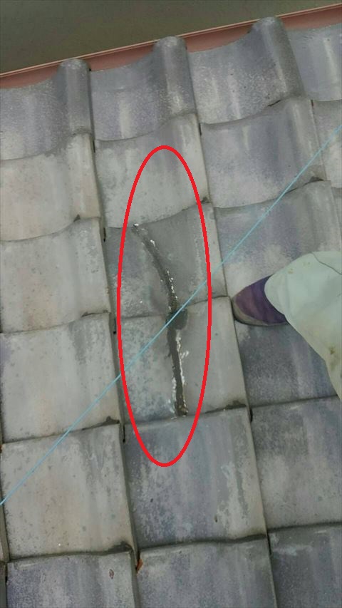屋根瓦不備状況