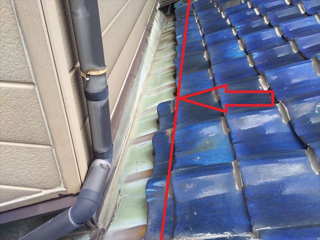 瓦屋根谷樋不具合