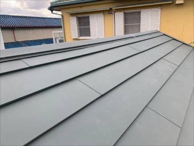 葺き替え工事　横暖ルーフ　軽量化