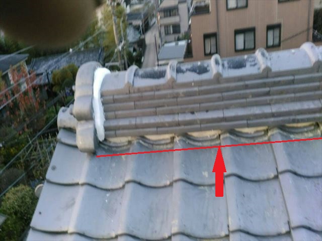 大屋根棟瓦復旧完了