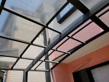 ポリカー仮撤去状況