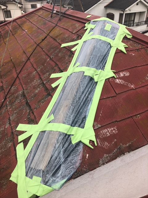 隅棟板金　飛散