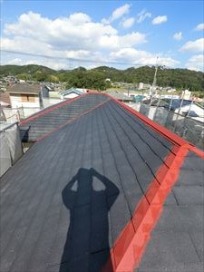 屋根　下塗り完了