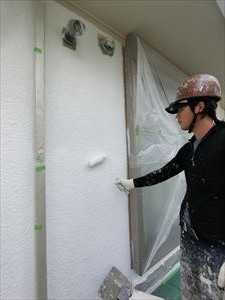 外壁　下塗り完了