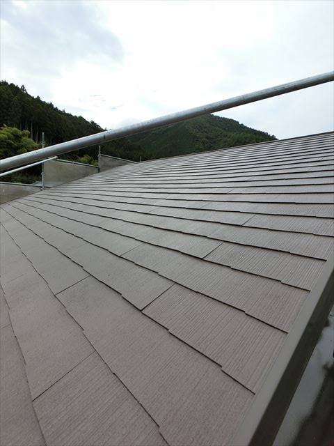 屋根塗装　上塗り完了
