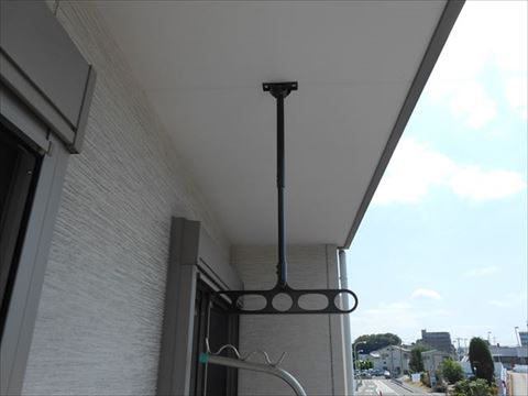 物干し金物取付け完了