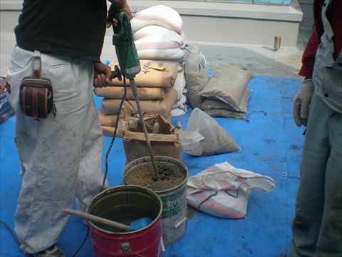 モルタル各藩作業