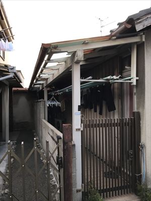 堺市西区津久野 波板張替え　現地調査