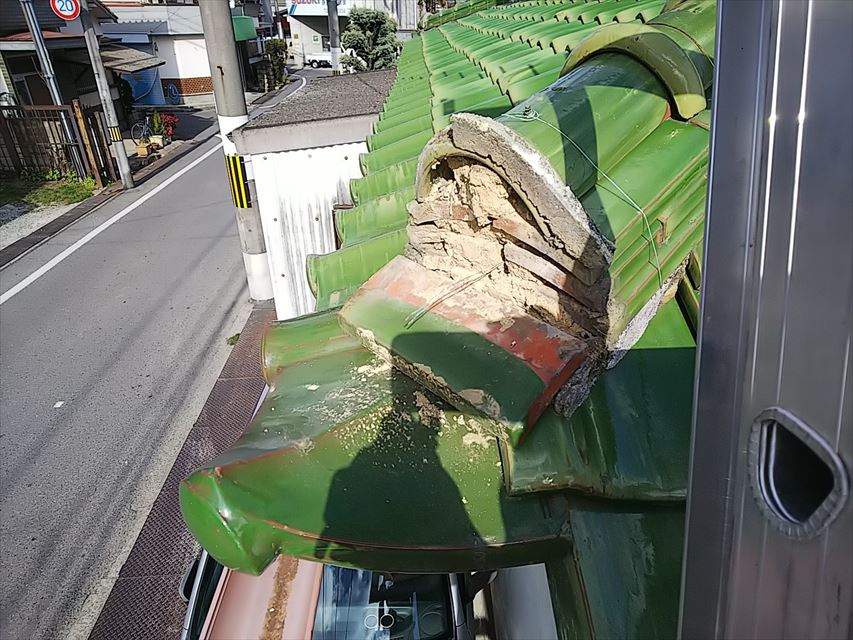 現地調査　鬼瓦