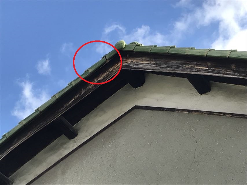 現地調査　ケラバ瓦