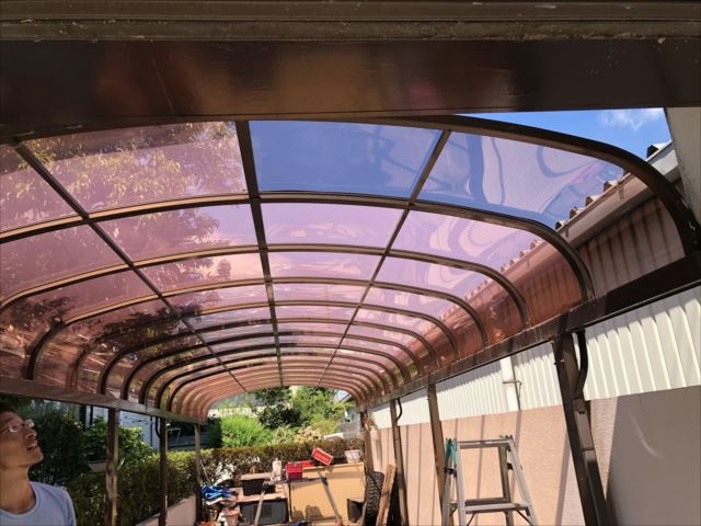 カーポート屋根　完了