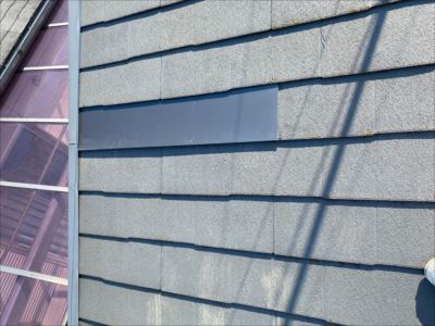 ガルバリウム鋼板でのレサス補修完了