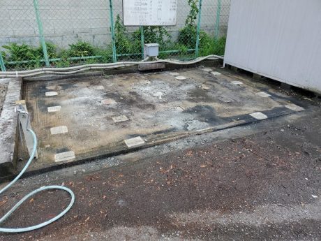 既存プレハブゴミ庫撤去後