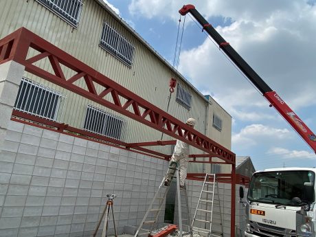 鉄骨下地取付作業