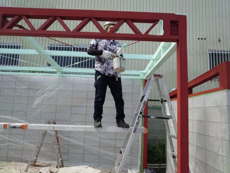 鉄骨塗装作業