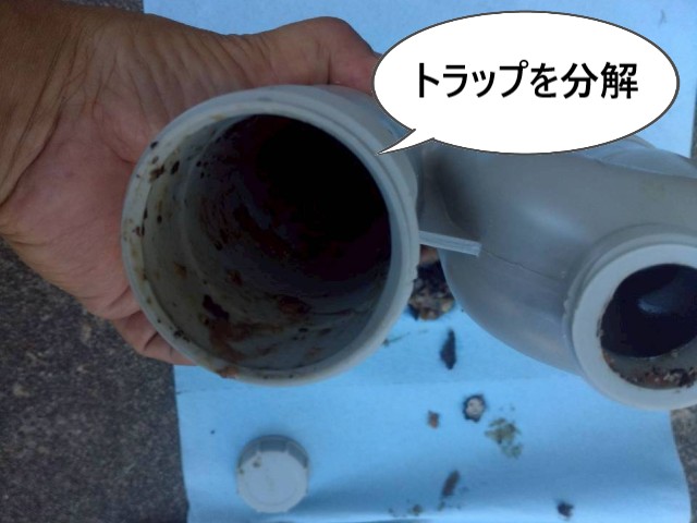 トラップを分解