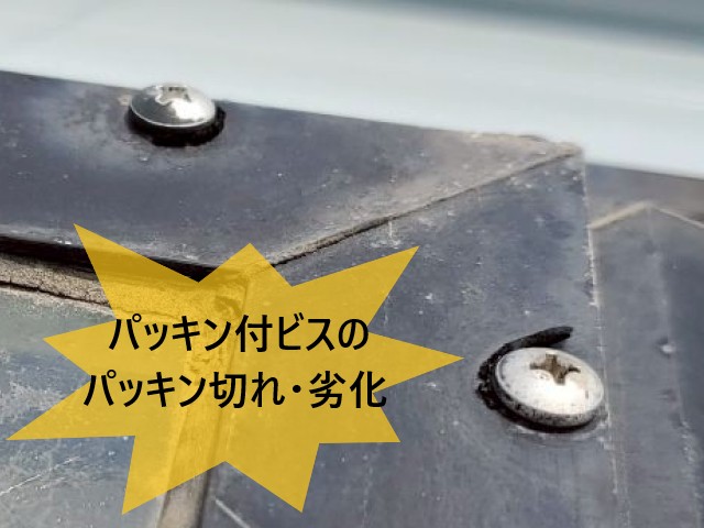 パッキン付ビスの劣化