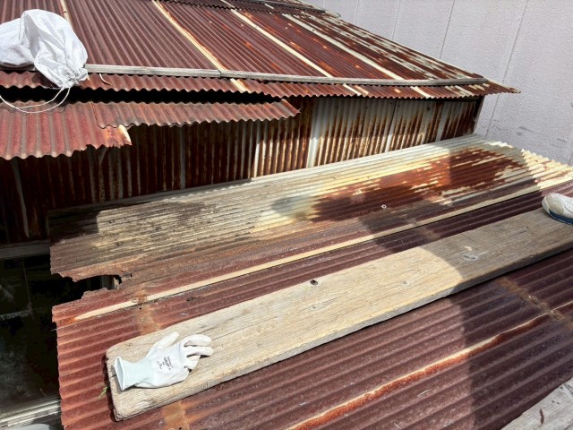 ブルーシート撤去後