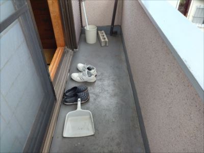 ベランダ防水の様子