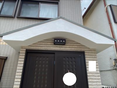 モルタル庇復旧完了