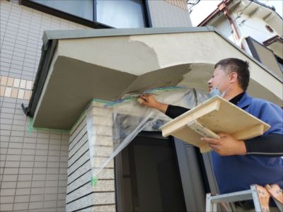 モルタル薄塗り（２回目）