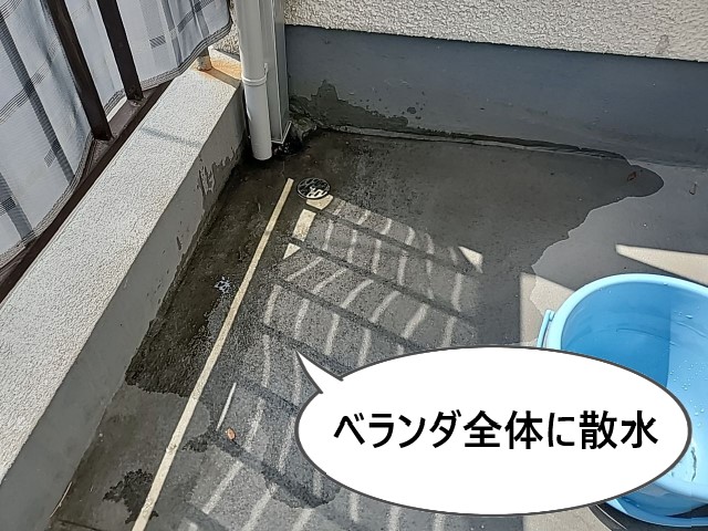 全体に散水