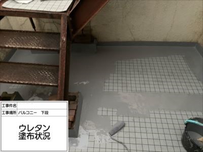 堺市 防水工事 施工事例 ウレタン防水塗布③