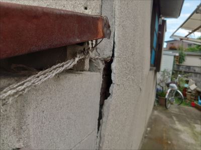 外壁割れ②