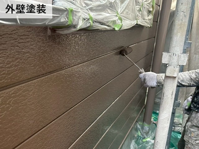 外壁塗装　上塗り