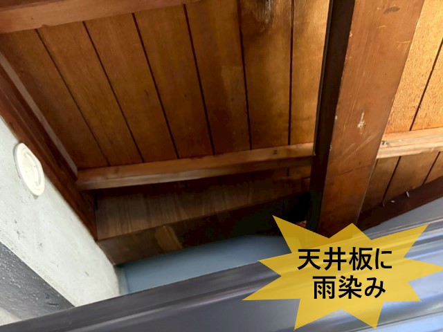 天井板に雨染み