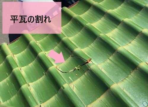 平瓦　割れ