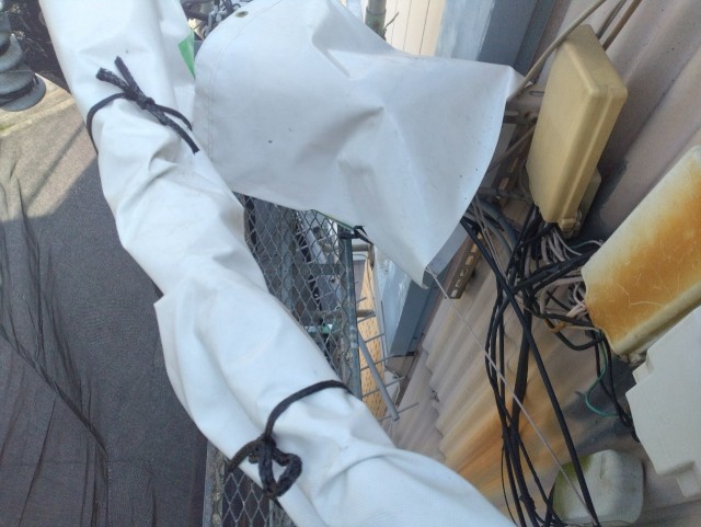 引き込み電線養生