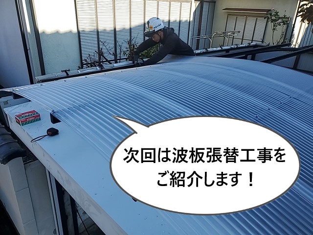 次回波板張り替え