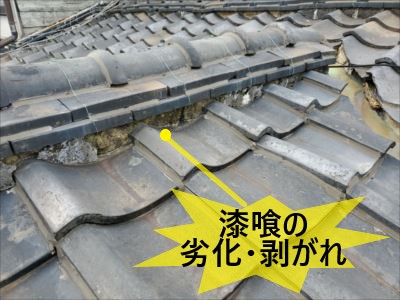 漆喰劣化・剥がれ