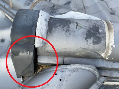 鬼廻り 漆喰剥がれ②