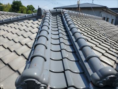 ２本棟・平瓦施工完了